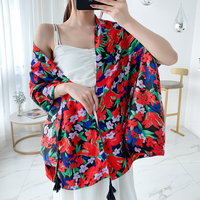 Ethnic Style Scarf Summer And Autumn Long Korean Style Scarf