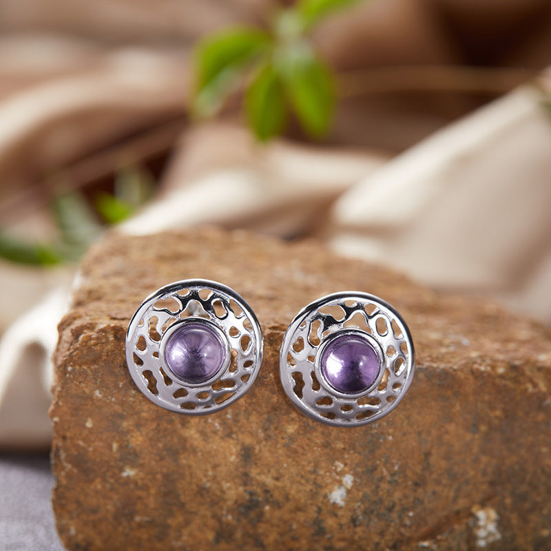 S925 Sterling Silver Natural Earrings For Women