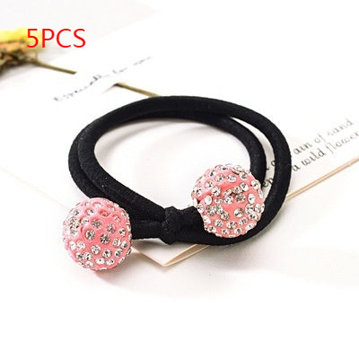 Rhinestone Ball Hair Ring Hair Accessories Sweet Hair Elastic Band