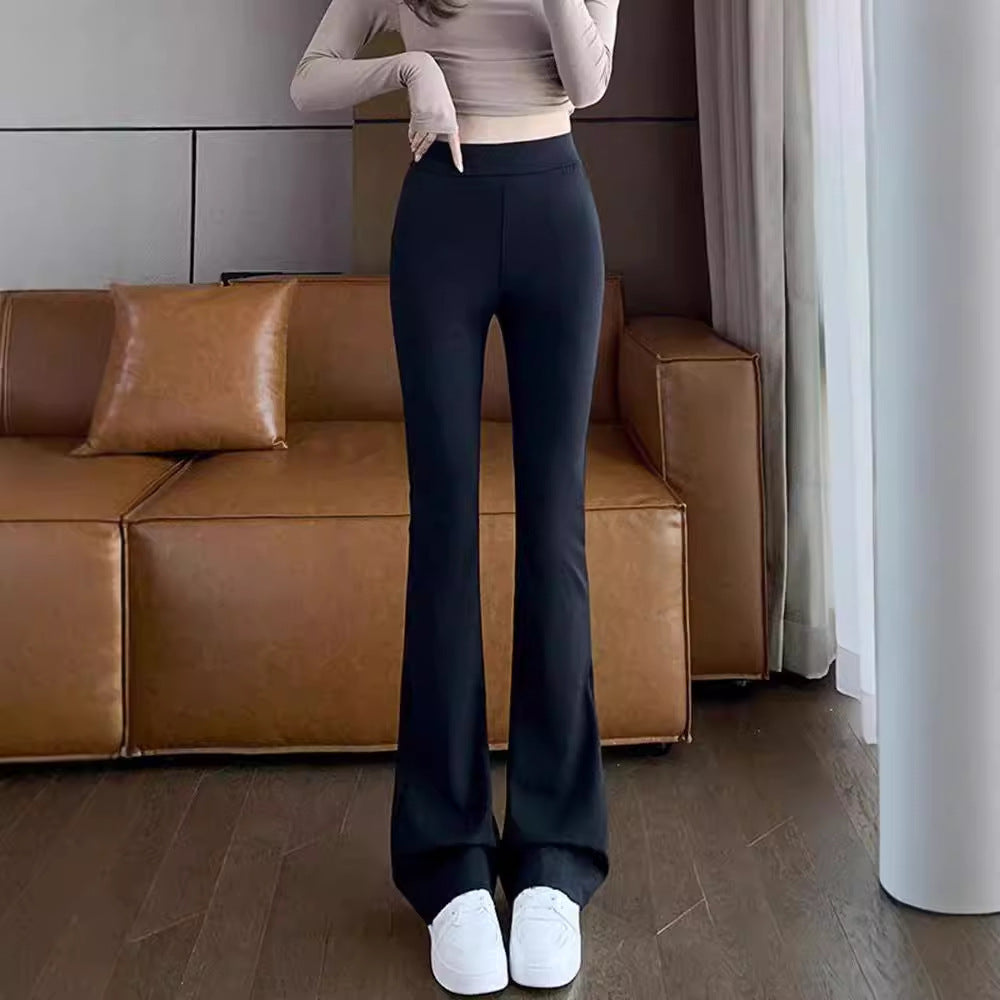 Black Weila Shark Pants Women's High Waist Stretch