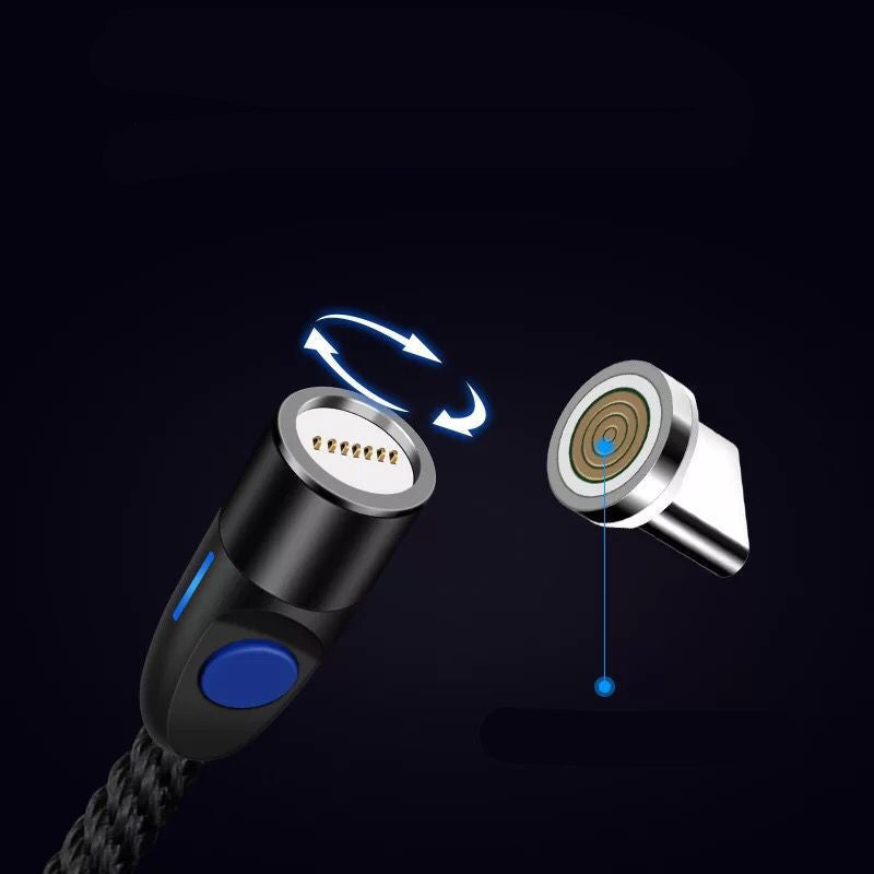 Fast charging magnetic data cable