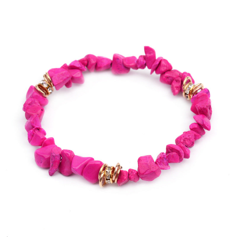 European And American Natural Stone Beaded Bracelet For Women