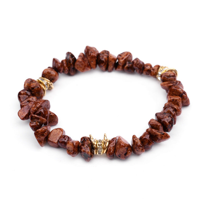 European And American Natural Stone Beaded Bracelet For Women