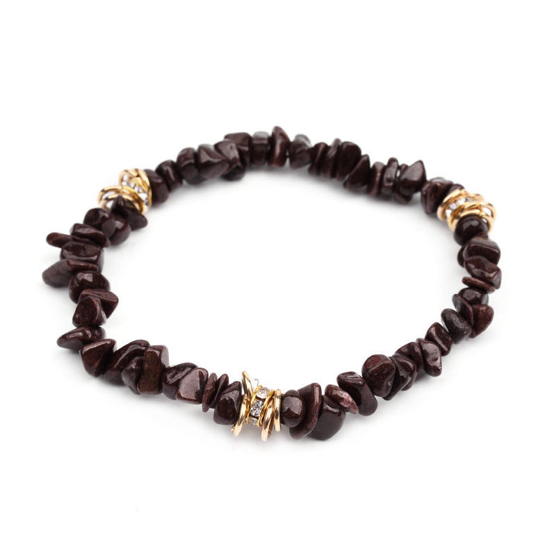 European And American Natural Stone Beaded Bracelet For Women