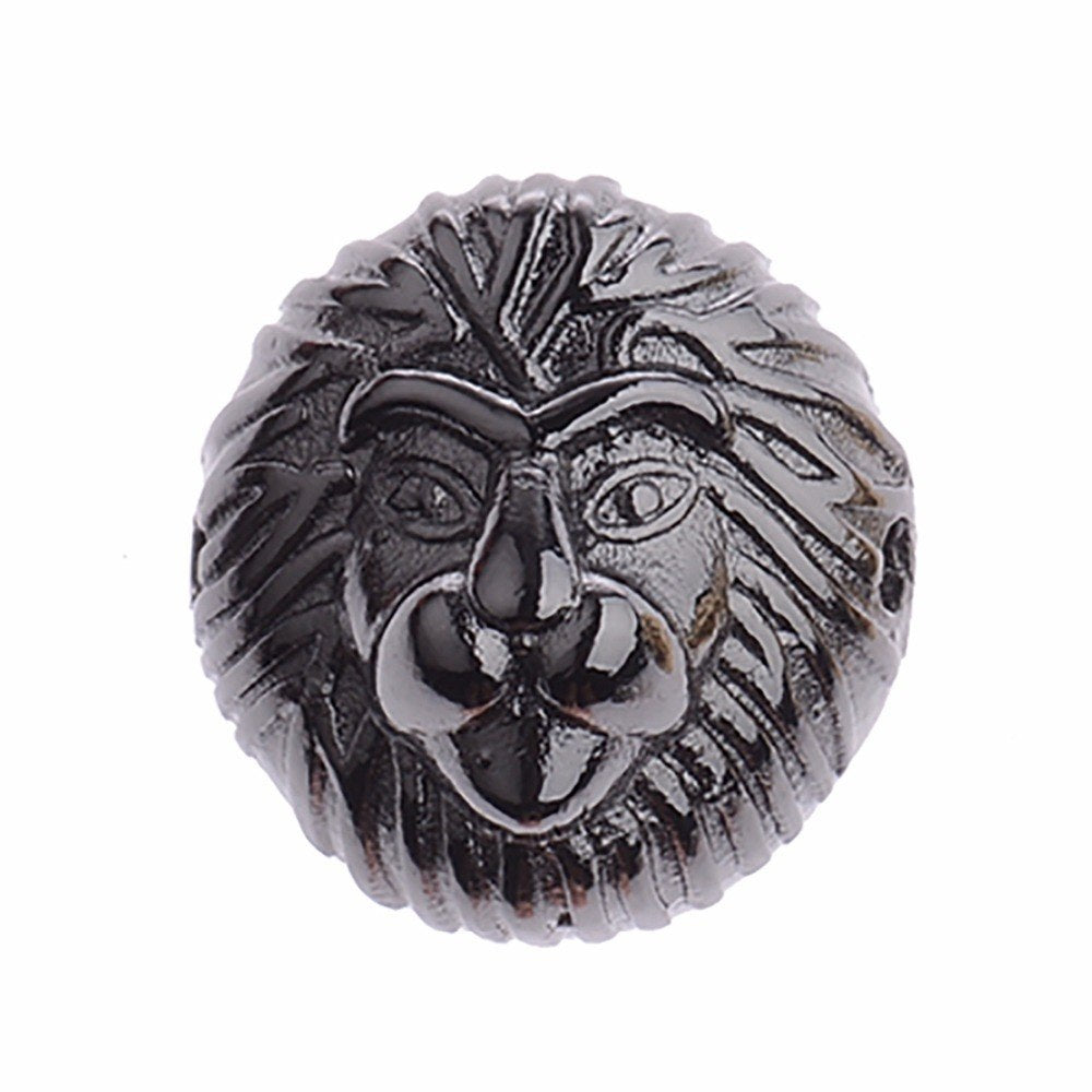 Fashion Lion Head For Mens Charm Beads Top Copper Beads Bracelet Accessorie Jewelry Findings BD290