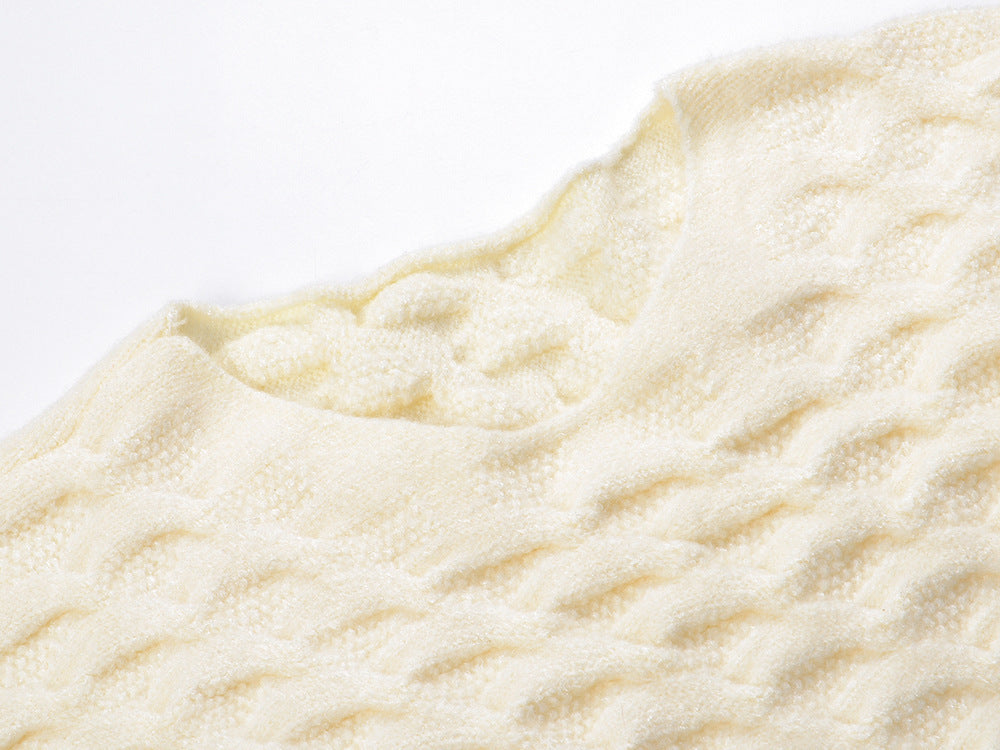 Cable Pullover Sweater Women's Clothing