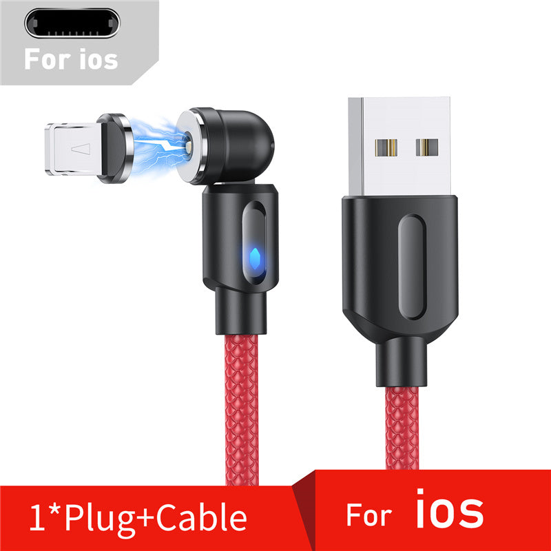 540 Degree Rotating Magnetic Charging Cable