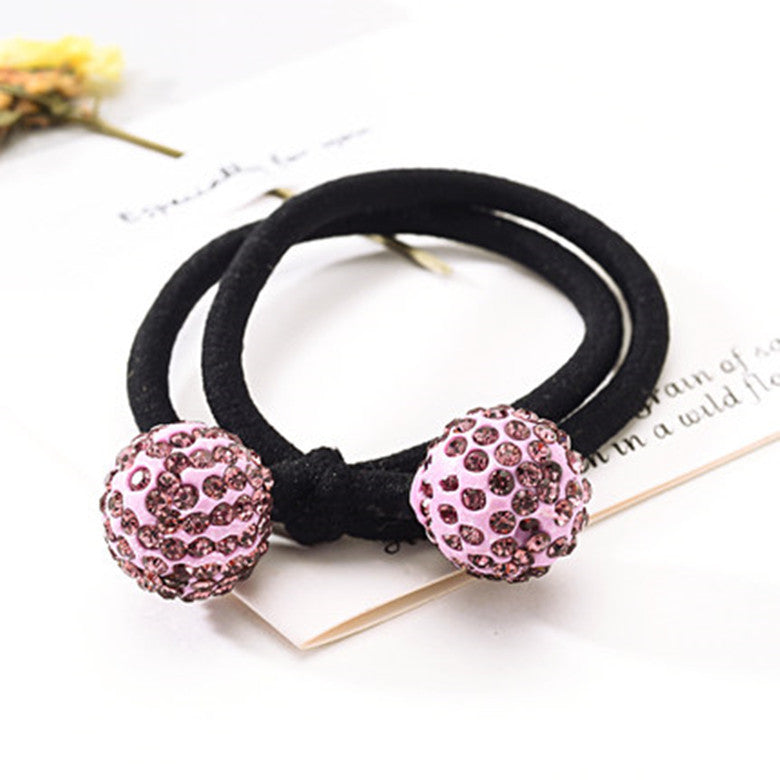 Rhinestone Ball Hair Ring Hair Accessories Sweet Hair Elastic Band