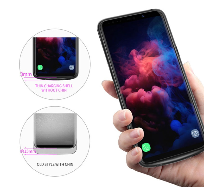 Back clip battery charging treasure s8s9 fast charge wireless large capacity mobile power phone case