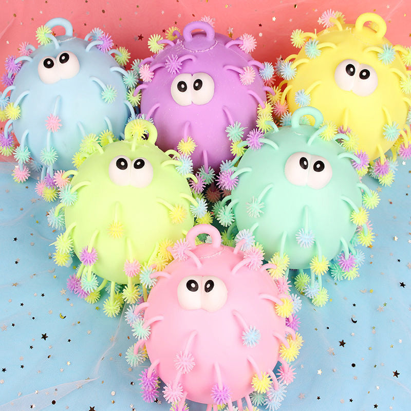 Glow Flash Ball Kids Toy Decompression Anti Stress In The Dark Light Glowing Toys LED Stars Shine Puffer ball Hedgehog Funny Toy