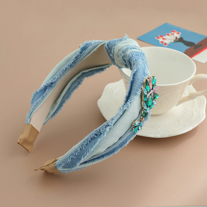 Brushed Denim Headband Hair Accessories