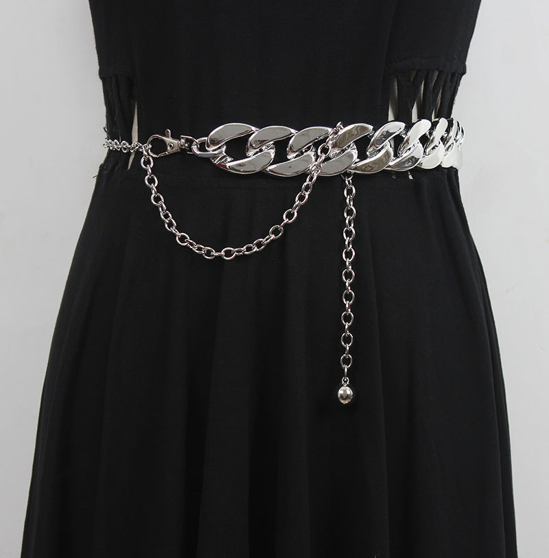 Metal Waist Chain Accessories Women's Thin Belt Chain Trousers Chain