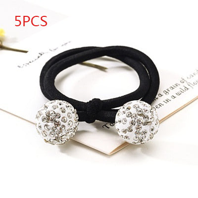 Rhinestone Ball Hair Ring Hair Accessories Sweet Hair Elastic Band
