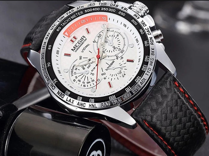 Wholesale Original 1010 Leather Strap 3ATM Waterproof Quartz Luxury Business Mens Watches