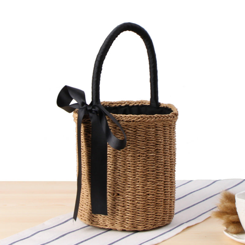 New Summer Vacation Cylinder Straw Bag