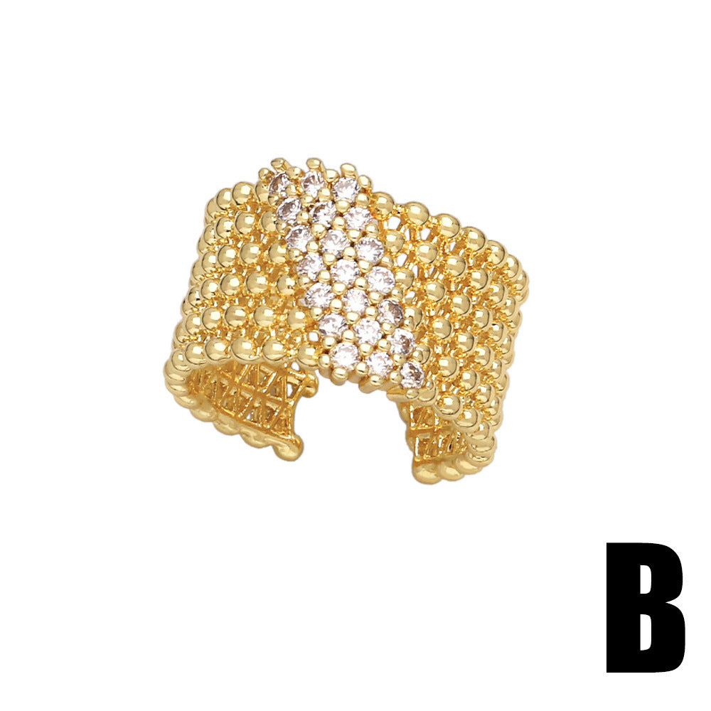Selling Love Zircon Ring Women's Gold Plated