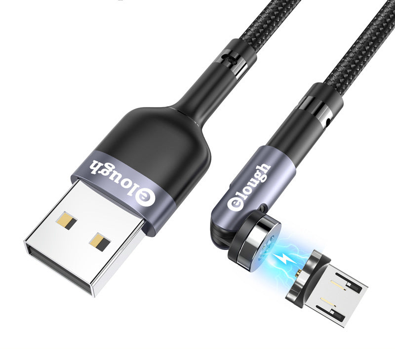Elough 540 Degree Rotating Seven-pin Small Waist Magnetic Charging Cable 3-in-1