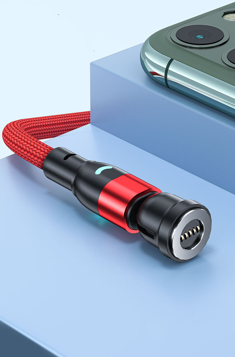 3A Fast Charging Mobile Phone Black Technology Magnetic Data Cable Three-in-one