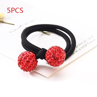 Rhinestone Ball Hair Ring Hair Accessories Sweet Hair Elastic Band