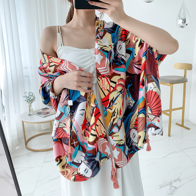 Ethnic Style Scarf Summer And Autumn Long Korean Style Scarf