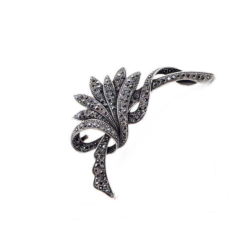 Mens Gun Black Vintage Suit Collar Brooch Jewelry