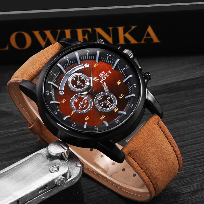 Imitation three-eye quartz watch