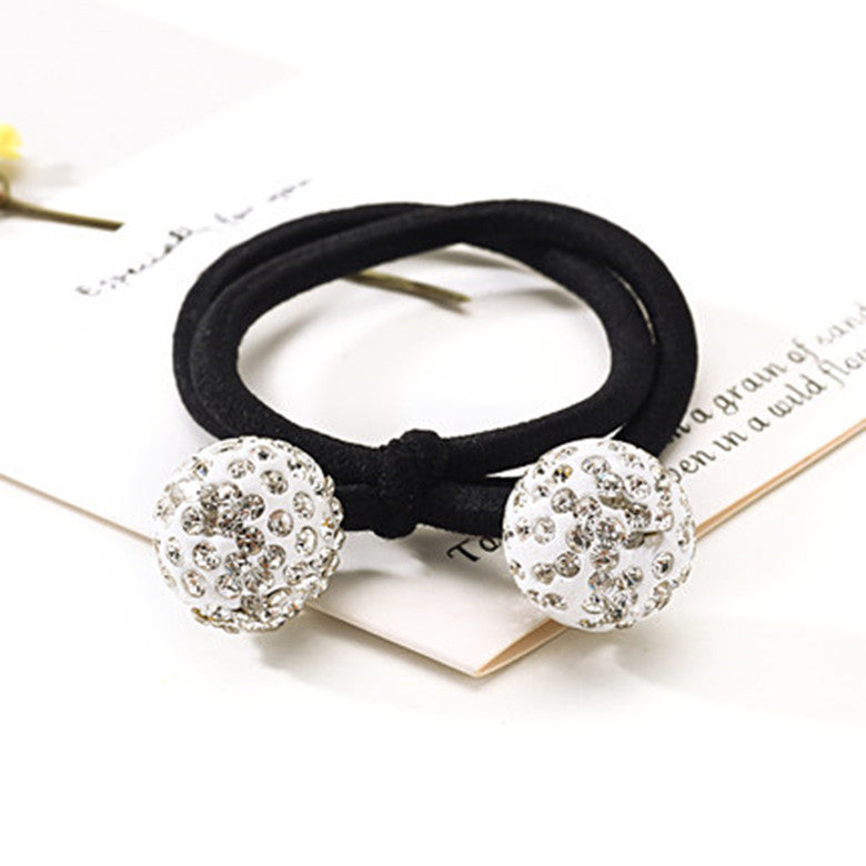 Rhinestone Ball Hair Ring Hair Accessories Sweet Hair Elastic Band