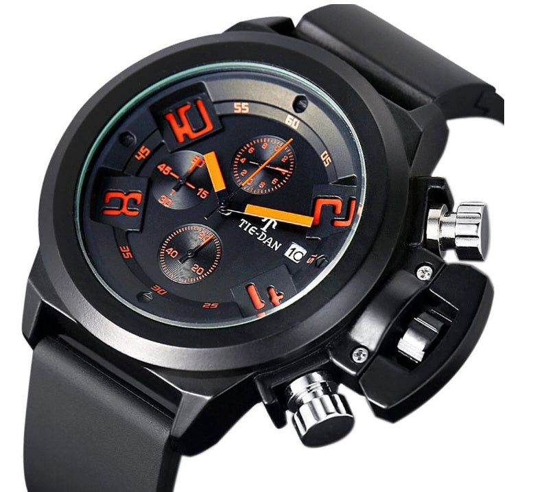 Multifunctional sports silicone belt watch