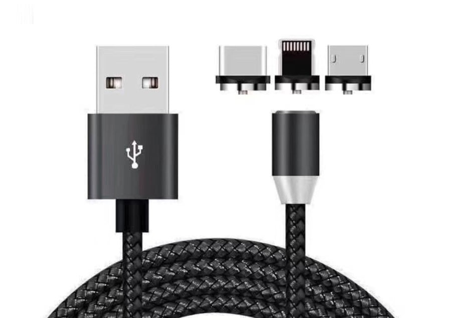 Android Type c Three-in-One Magnetic Suction Head Charging Cable