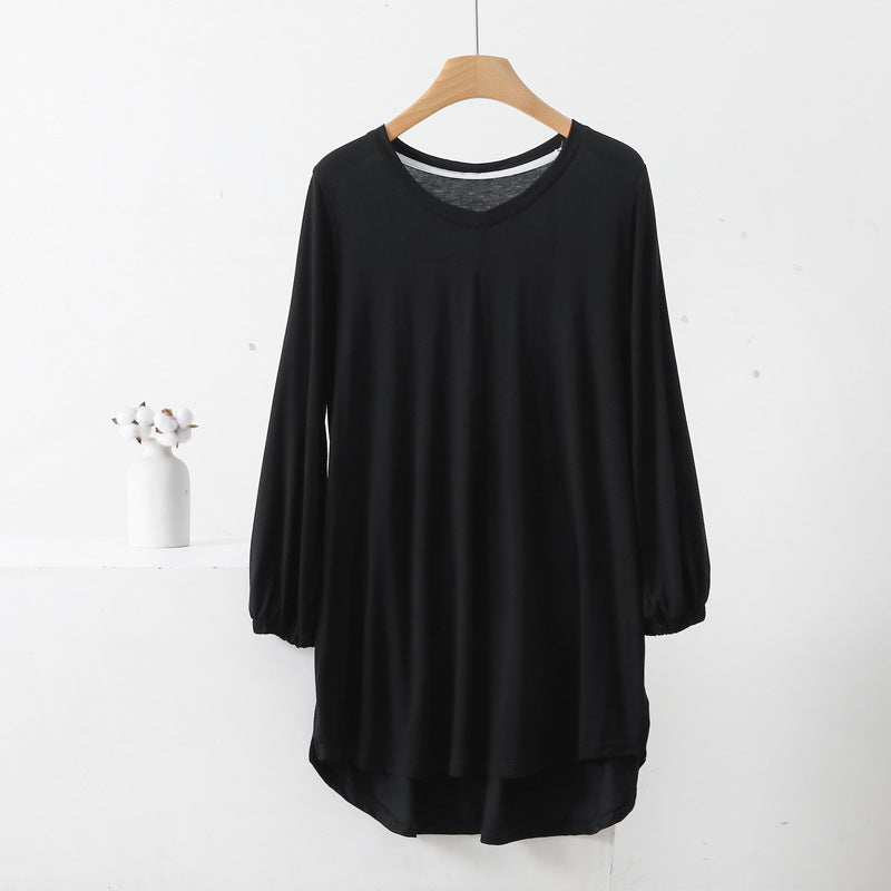 Modal Thin Plus Size Loose Long Sleeve Pajamas