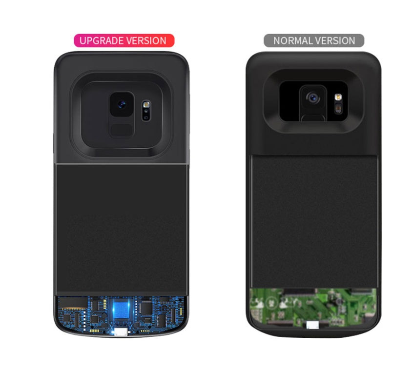 Back clip battery charging treasure s8s9 fast charge wireless large capacity mobile power phone case