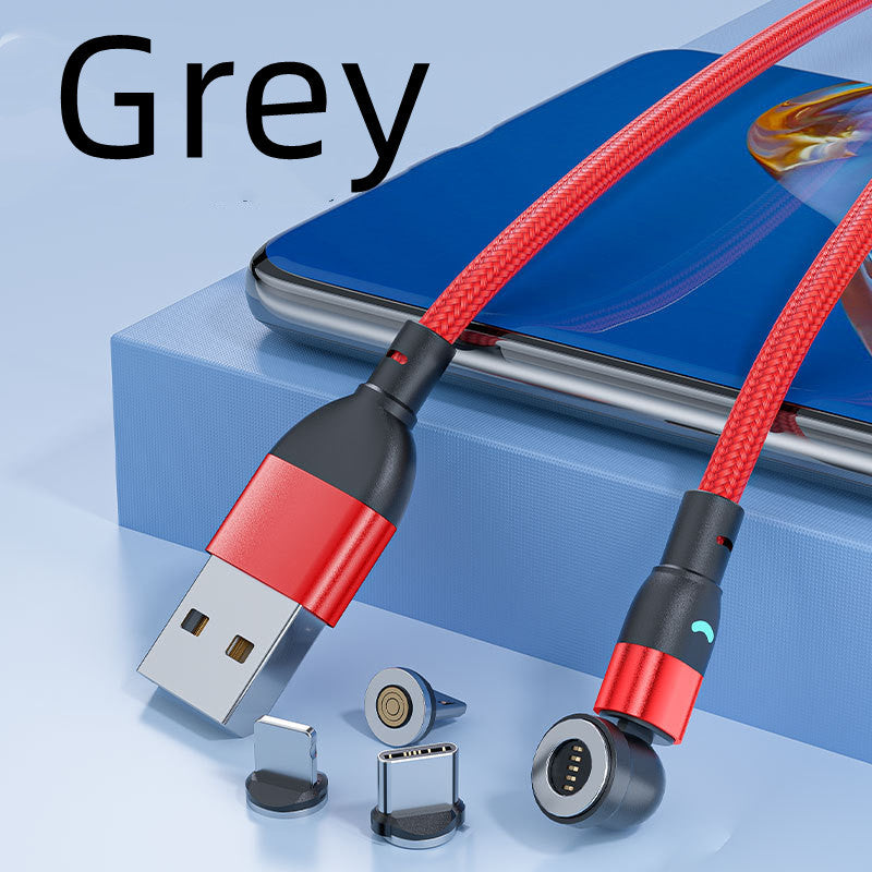 3A Fast Charging Mobile Phone Black Technology Magnetic Data Cable Three-in-one