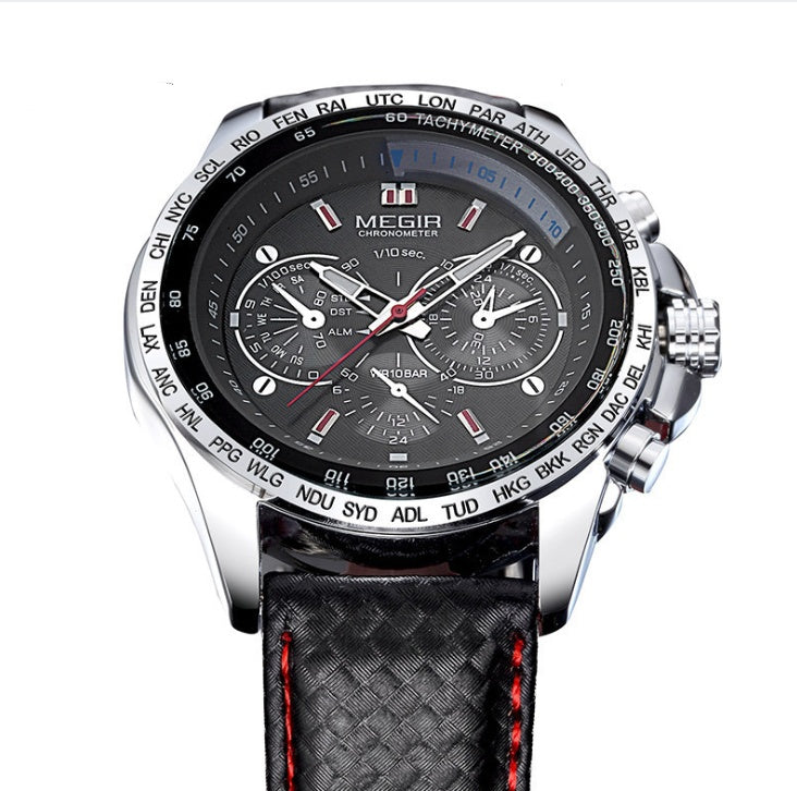 Wholesale Original 1010 Leather Strap 3ATM Waterproof Quartz Luxury Business Mens Watches