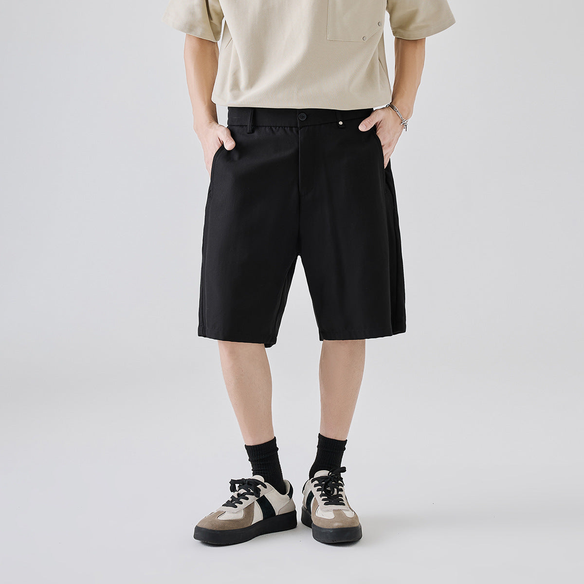 Lyocell Casual Shorts Men's Summer Wear High-grade