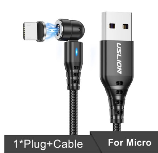 540 Degree Rotary Magnetic Adhesive Data Cable Blind Magnetic Charging Cable Three In One