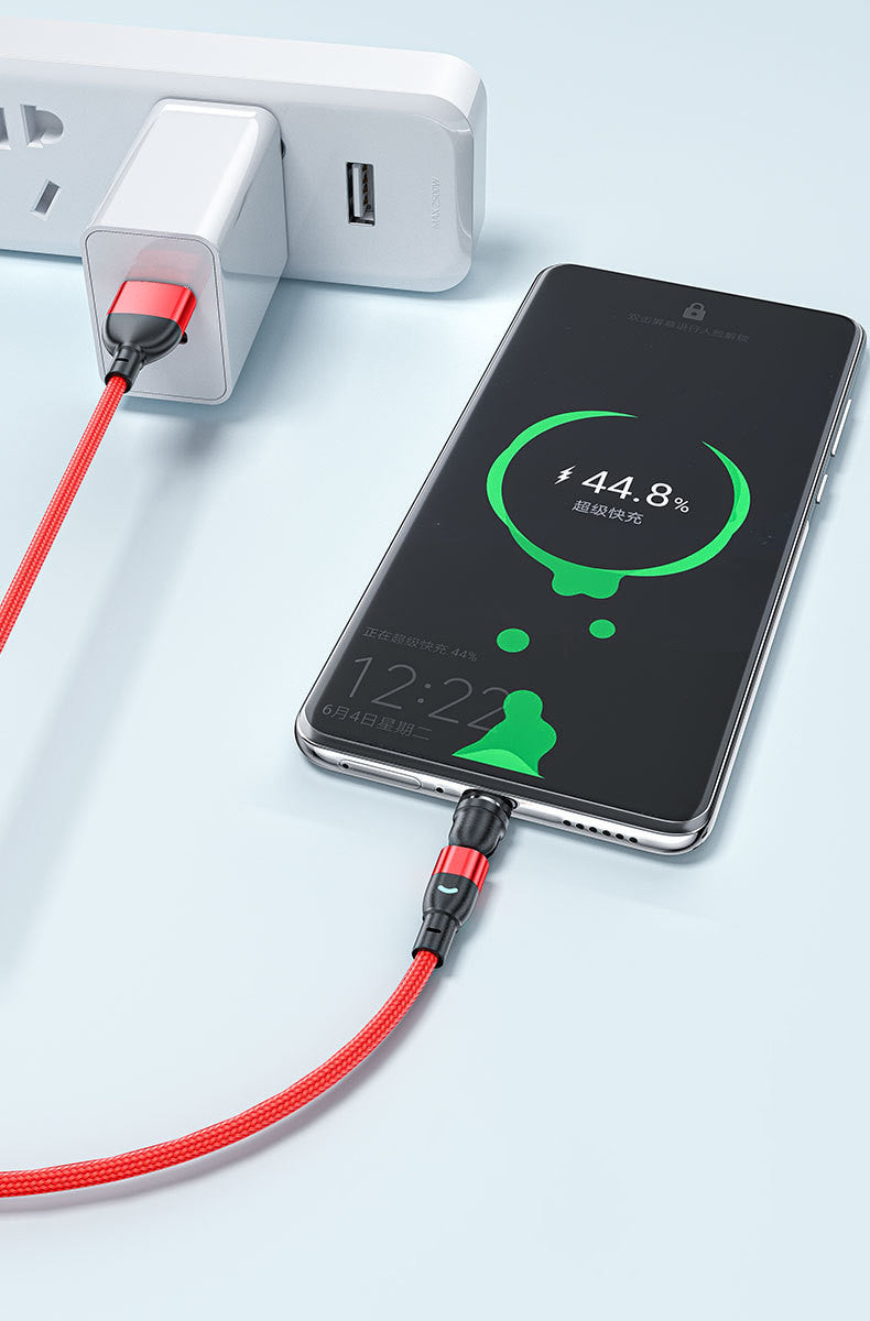 3A Fast Charging Mobile Phone Black Technology Magnetic Data Cable Three-in-one