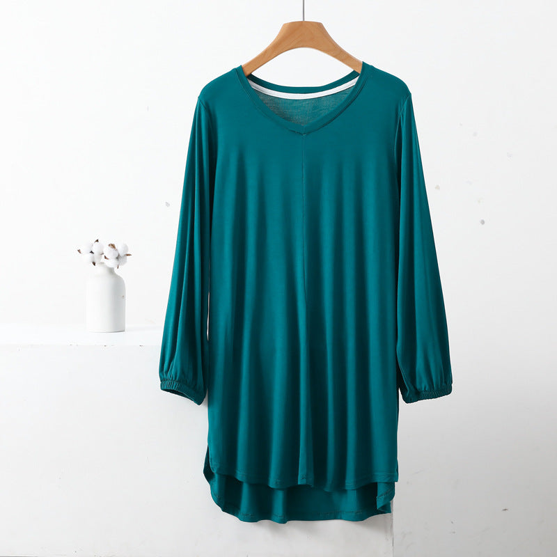 Modal Thin Plus Size Loose Long Sleeve Pajamas