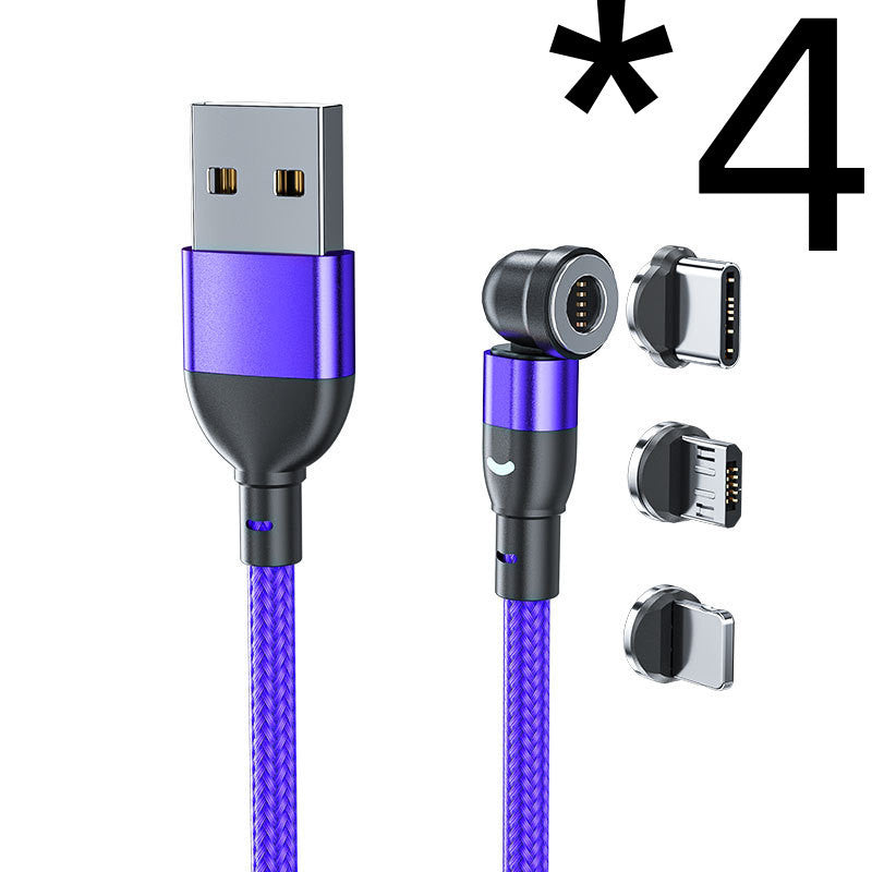 3A Fast Charging Mobile Phone Black Technology Magnetic Data Cable Three-in-one