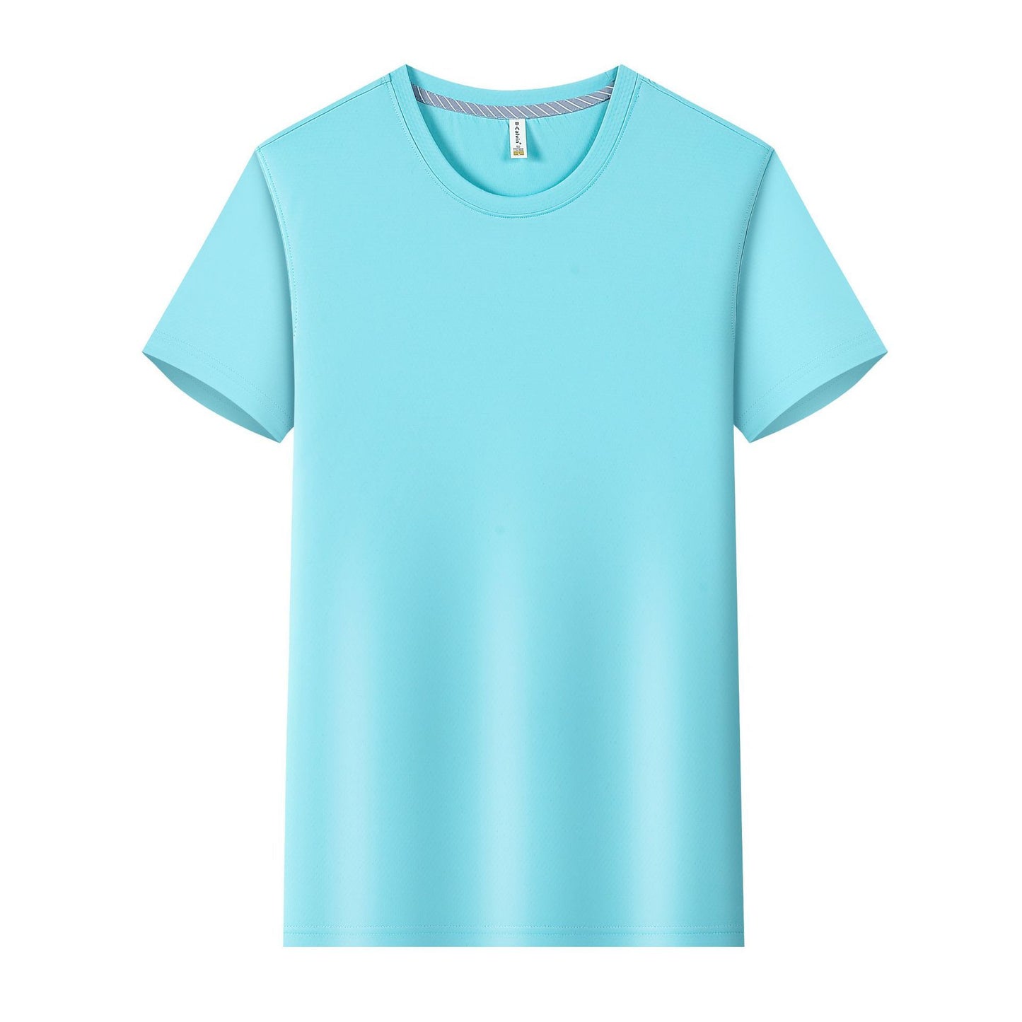 Ice Water Cube Brocade Ammonia Round Neck T-shirt