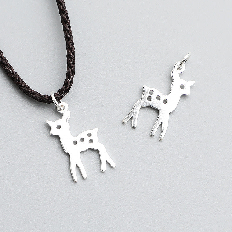 Argent Pur Deer Pendant Parts Handmade Decorative Pendant
