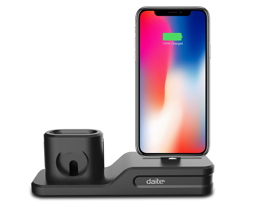 Compatible with Apple, 3-in-1 mobile phone charging base for iwatch charging stand airpods charging stand