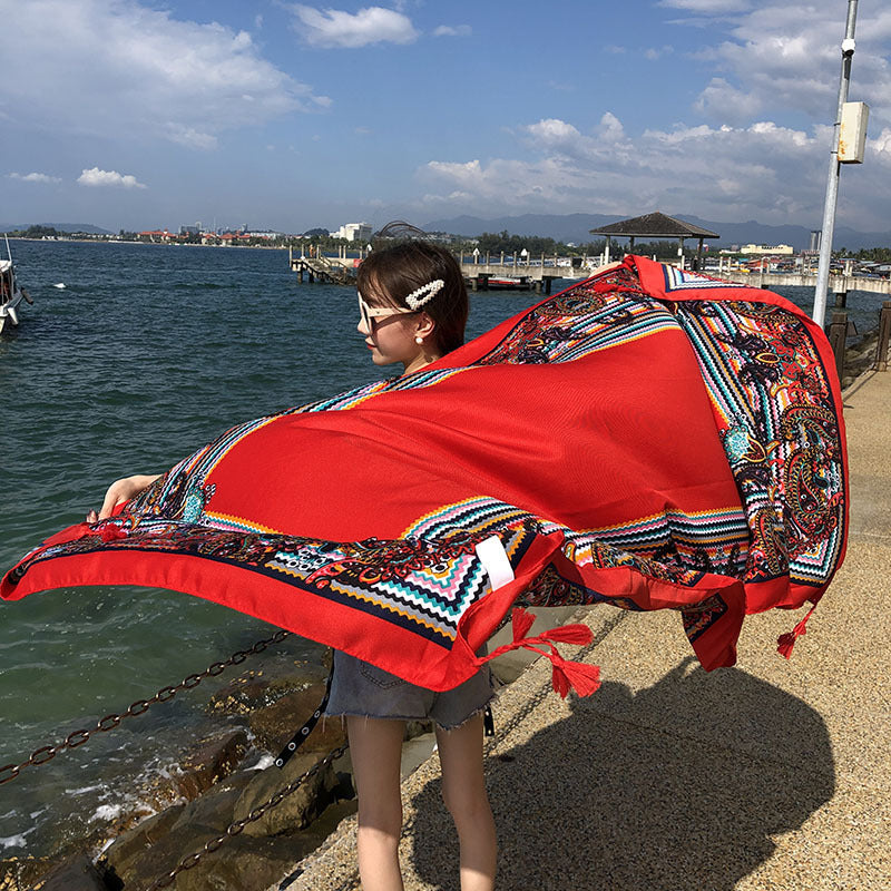 Ethnic Style Scarf Summer And Autumn Long Korean Style Scarf