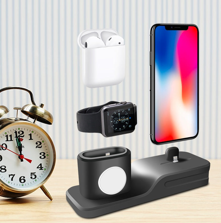 Compatible with Apple, 3-in-1 mobile phone charging base for iwatch charging stand airpods charging stand