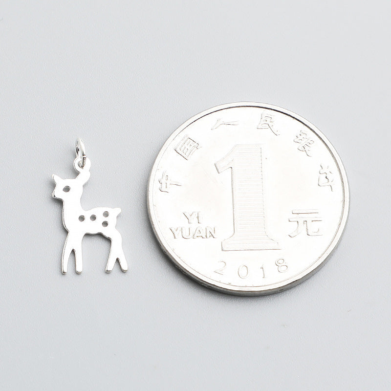 Argent Pur Deer Pendant Parts Handmade Decorative Pendant