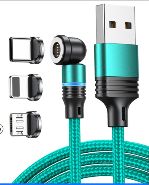 Magnetic Data Cable Threeinone 540-degree Rotation Charging Cable Suitable