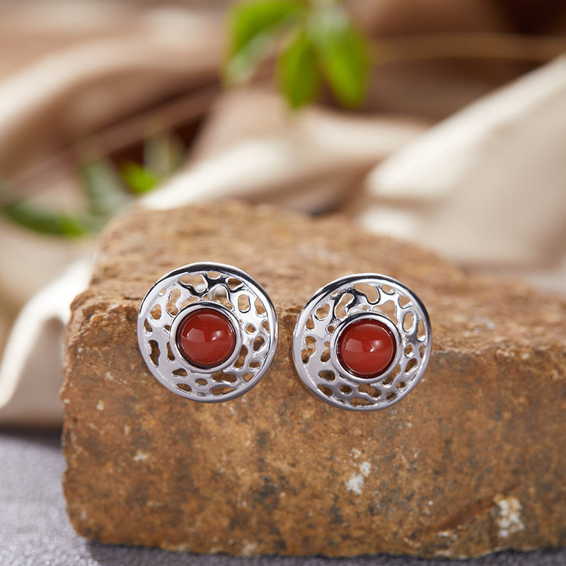 S925 Sterling Silver Natural Earrings For Women