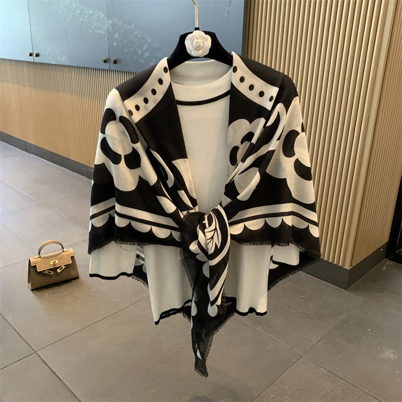 Sunscreen Large Kerchief Thin Silk Scarf Air-conditioned Room Outer Shawl