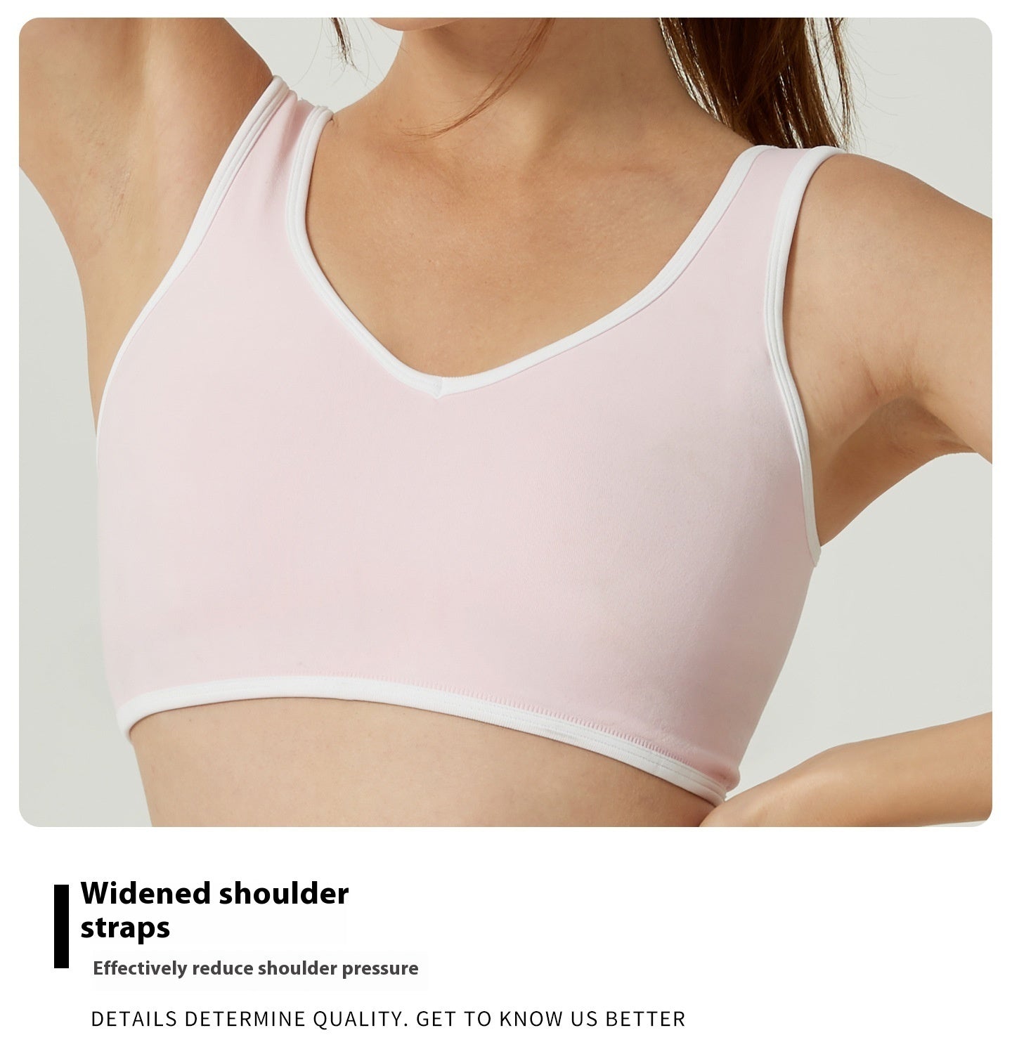 Contrast Color Round Neck Shoulder Strap Yoga Bra Bell-bottom Pants Suit
