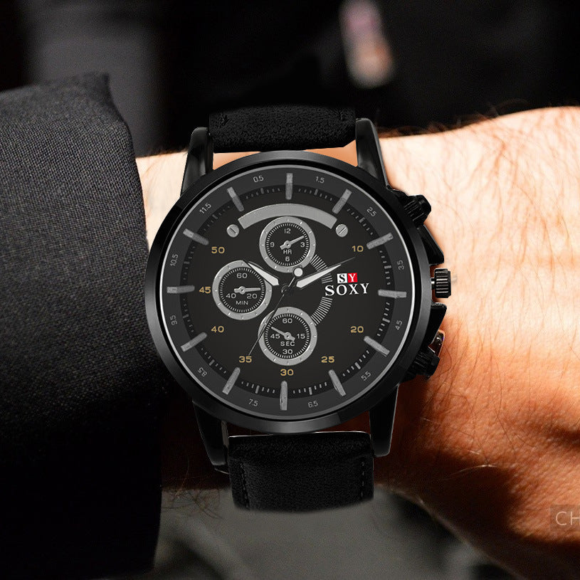 Imitation three-eye quartz watch