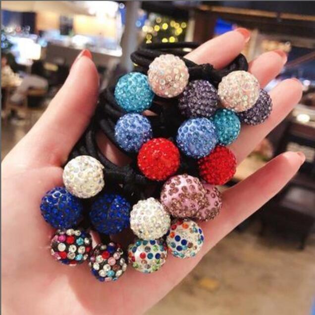 Rhinestone Ball Hair Ring Hair Accessories Sweet Hair Elastic Band